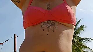 damn, flashing my hot body on the beach gets these african guys so hard and horny