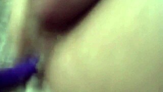 wife fucks husband dildo deep in ass cums everywhere 💦🍑