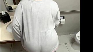 TikToker La Paisa pauses live stream for hardcore hotel bathroom doggystyle quickie with chubby latina fan's big tits bouncing