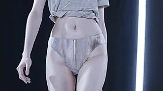 AI Girls Strut Lingerie and Bare Feet at Sexy Show!