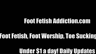 shoot your hot cum all over our sexy pedicured femdom toes during this footjob fetish! 👅💦
