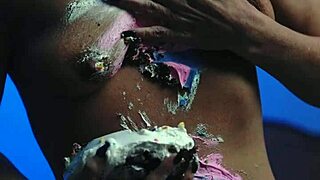 WILD MILF SMASHES BIRTHDAY CAKE ON HER TITS!