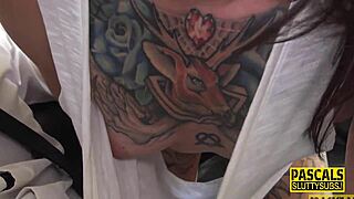 yo this tattooed real slut with small tits gets fucked hard check it