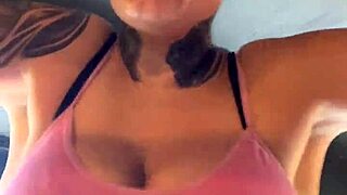 wanna see this tanned gym girl with big natural tits and wet pussy almost get kicked out for sweaty public blusinha fun?