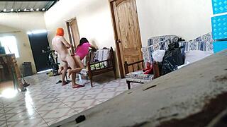 Stepmom chilling on sofa, then stepson pounds her like a total whore, right?