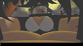 Blonde gives blowjob in snowy forest nature