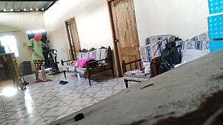 Stepmom chilling on sofa, then stepson pounds her like a total whore, right?