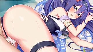 Sensual princess connect Mifuyu takes deep creampie sex pounding