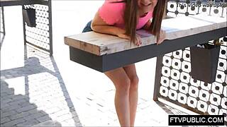 Flexible Gymnast Flashes Tits in Skirt?