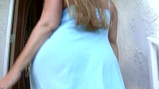 She rides blonde's wet ass hard in doggystyle then switches to missionary anal pounding.