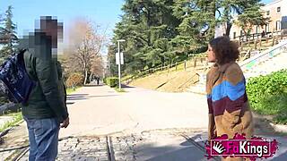 elena de la vega prowls streets for curvy stallion ride outdoors