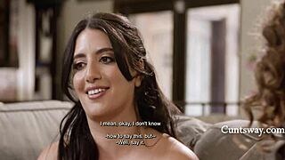 busty curvy teen crushes hard on even bustier delivery girl