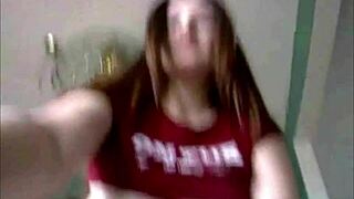 hot milf teases slow strip on webcam show