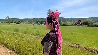 Unknown Field Stranger Begs for Secret Outdoor Pounding