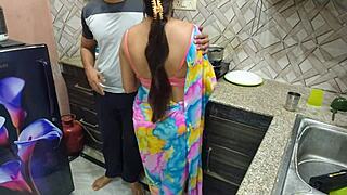 Indian Desi Bhabhi First Kitchen Fuck By Devar Hard