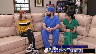 Dr Tampa And Ditria Rose In Latex Gloves Nurse Patient Roleplay