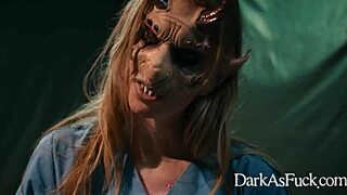 Demon fucks nurse bent over squirting milk in mouth