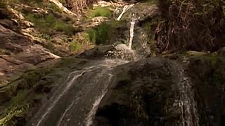 blonde milf nikki hunter meets big guy for outdoor adventure