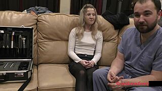 Stacy Shepard's First Gyno Exam Spreads Shaved Pussy Closeup!