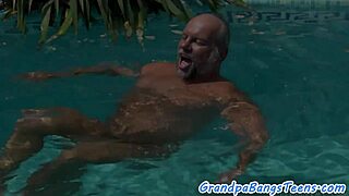 Grandpa, cover my small tits with your hot jizz already? Teen begs for every drop in wild family fun