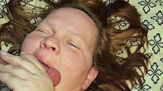 Dirty Milf Sucks Cock Between Massive Tits