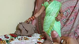 the beautiful indian married wife has her first time