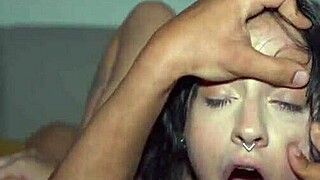 Blue-Eyed Brunette's Tight Pussy Monster Cock Fucked Non-Stop Hotel