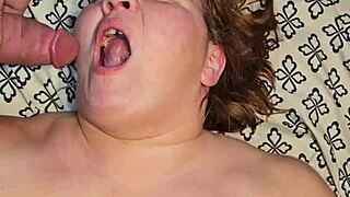 Dirty Milf Sucks Cock Between Massive Tits