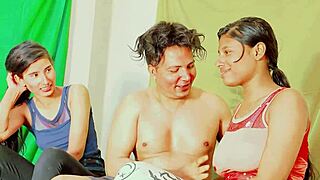 Uttaran20 Rough Teen FFM Sex Deepthroat Doggy Creampie!