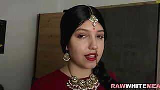 Hindi Babe Cums Hard on Thick Russian Cock Dripping Everywhere!