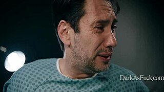 Demon fucks nurse bent over squirting milk in mouth