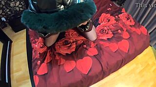 Milfycalla teases with fetish blowjobs in down-jackets and furs