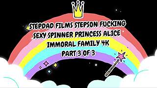 princess alice's tight spot gets explored with toys and deep licks in the bedroom