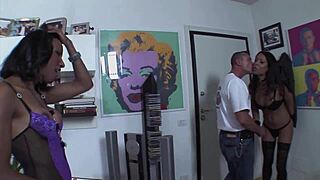 feel those two tranny cocks stuffing your italian hole like a cannoli?