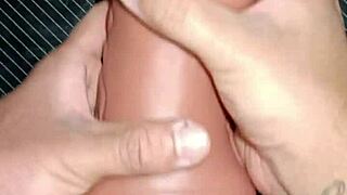 Lipsy GOES HARD with intense ANAL DILDO fuck then SUCKS toy from ass to mouth CLOSE-UP