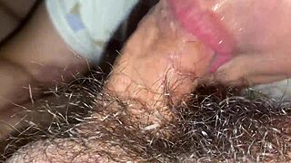 girlfriend sucks my cock dry then bends over doggystyle cum dripping on her curvy ass