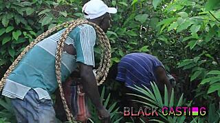 local african teens get caught fucking hard outdoors in the bush drama