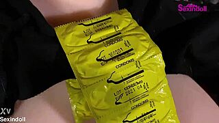 silicone sex doll gets fucked deep with condom