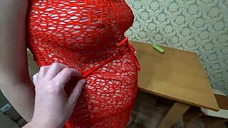 Oh god, this zucchini stretches my hairy pregnant pussy so wide in lesbian pov