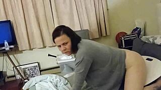 Ever Wonder What Office Slut Does Bent Over Riding Dildo Sucking Cock?