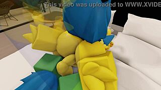 furry couple explores anal in modern roblox house