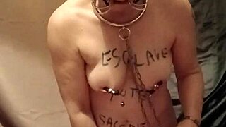 french slave's solo session: mouth gag uro belt whips wild 😈🔗💥