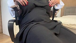 Wet Arab milf fingers her pussy while dirty talking to you