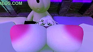 innocent miso jolts awake to nasty rough sucking and cum surprises in roblox chaos