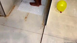 my ebony gf in the shower begs for my cock to drill her pussy 😈🚿💦