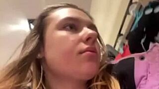 Teen BBW Fingers Wet Pussy to Orgasm in Taxi Mall!