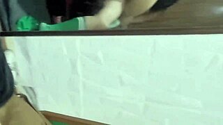 petite latina teen student begs don't tell my boyfriend you creampied my tight pussy hard mirror fuck almost caught