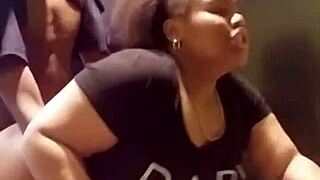 punishing bbw milf's fat ass and wet pussy for skipping kitchen chores with rough doggystyle pounding and creampie finish