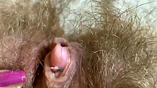 Extreme Close-Up Giantess Fetish Reveals Huge Hairy Clit Vagina And Asshole