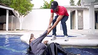 hey boss pulls me from pool wants my fat ass ride doggystyle??